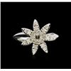 Image 2 : 14KT White Gold .42ct Diamond Starfish Ring