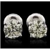 Image 1 : 14KT White Gold 1.29ctw Diamond Solitaire Earrings