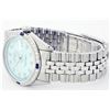 Image 2 : Rolex Stainless Steel Diamond and Sapphire DateJust Men's Watch