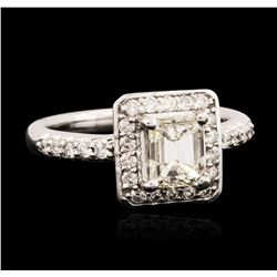 14KT White Gold EGL USA Certified 1.36ctw Diamond Ring