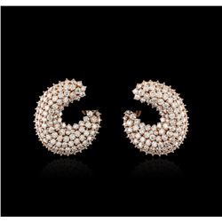 14KT Rose Gold 6.30ctw Diamond Earrings