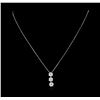 Image 2 : 0.80ctw Diamond Pendant - 14KT White Gold