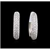Image 1 : 2.00ctw Diamond Hoop Earrings - 18KT White Gold