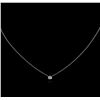 Image 1 : 0.11ct Diamond Necklace - 14KT White Gold