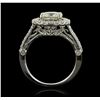 Image 3 : 14KT White Gold 1.52ct I-1/Very Light Yellow Diamond Ring