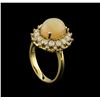 Image 4 : 3.01ct Opal and Diamond Ring - 14KT Yellow Gold