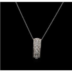 14KT White Gold 0.82ctw Diamond Pendant With Chain