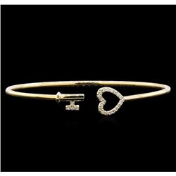 0.15ctw Diamond Bracelet - 14KT Yellow Gold