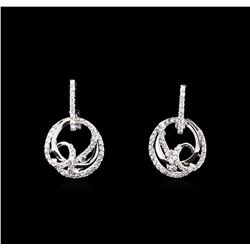 0.50ctw Diamond Earrings - 14KT White Gold