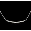 Image 2 : 0.84ctw Diamond Necklace - 14KT White Gold