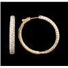 Image 2 : 3.04ctw Diamond Hoop Earrings - 18KT Rose Gold