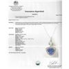 Image 3 : 4.71ct Tanzanite and Diamond Pendant With Chain - 14KT White Gold