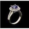 Image 3 : 14KT White Gold 2.53ct Tanzanite and Diamond Ring