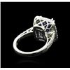 Image 3 : 14KT White Gold 6.14ct Tanzanite and Diamond Ring
