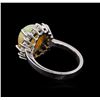 Image 3 : 2.35ct Opal and Diamond Ring - 14KT White Gold