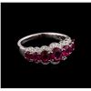Image 1 : 2.21ctw Ruby and Diamond Ring - 18KT White Gold