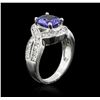 Image 3 : 14KT White Gold 2.13ct Tanzanite and Diamond Ring
