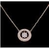 Image 2 : 0.64ctw Diamond Necklace - 14KT Rose Gold