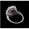 Image 3 : 3.94ct Tanzanite and Diamond Ring - 14KT White Gold