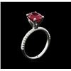 Image 3 : 2.74ct Ruby and Diamond Ring - 14KT White Gold