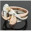 Image 7 : Tiffany & Co. 0.02ctw Diamond Snake Ring - Rose Gold and Platinum