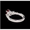 Image 3 : 1.19ct Ruby and Diamond Ring - 18KT White Gold