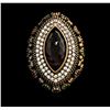 Image 1 : 12.25ct Purple Crystal and Multi Gemstone Ring - 925 SILVER