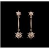 Image 1 : 1.72ctw Diamond Earrings - 14KT Rose Gold
