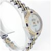 Image 2 : Rolex 14KT Two-Tone Baguette Diamond And Sapphire DateJust Ladies Watch