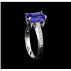 Image 4 : 2.61ct Tanzanite and Diamond Ring - 14KT White Gold