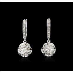 14KT White Gold 1.24ctw Diamond Earrings