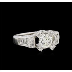 GIA Cert 2.01ctw Diamond Ring - 18KT White Gold