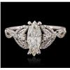 Image 1 : 14KT White Gold 1.16ctw Diamond Ring