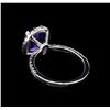 Image 3 : 3.09ct Tanzanite and Diamond Ring - 14KT White Gold