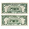 Image 2 : 1953 $5 Silver Certificate Currency Lot of 2