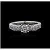 Image 2 : 18KT White Gold 1.04ctw Diamond Ring