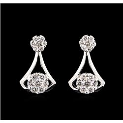 1.20ctw Diamond Earrings - 14KT White Gold