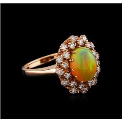 2.78ct Opal and Diamond Ring - 14KT Rose Gold