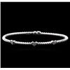 Image 1 : 0.10ctw Diamond Bracelet - 14KT White Gold