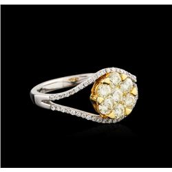 18KT Two-Tone Gold 1.05ctw Diamond Ring