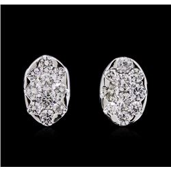 0.90ctw Diamond Earrings - 14KT White Gold