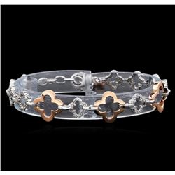 0.77ctw Diamond Bracelet - 14KT Two-Tone Gold