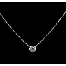 14KT White Gold 0.26ct Diamond Necklace