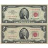 Image 1 : 1963 $1 Star Note Red Seal Bill Lot of 2