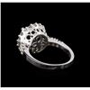 Image 3 : 3.86ctw Black Diamond Ring - 14KT White Gold
