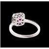 Image 3 : 1.12ct Ruby and Diamond Ring - 14KT White Gold