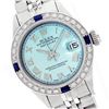 Image 1 : Rolex Stainless Steel Diamond and Sapphire DateJust Ladies Watch