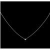Image 1 : 0.09ct Diamond Necklace - 14KT White Gold