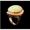 Image 4 : 14.22ct Opal and Diamond Ring - 14KT Rose Gold