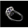 Image 3 : 4.18ct Tanzanite and Diamond Ring - 14KT White Gold